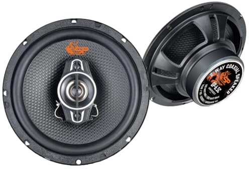 KIT SET PER SP AUDIO SP-6.5C 2 altoparlanti diffusori coassiali a 2 vie, 6,5 16,5 cm 165 mm, 150 watt rms 300 watt max, impedenza 4 ohm, sensibilità 86 db, per auto, a coppia