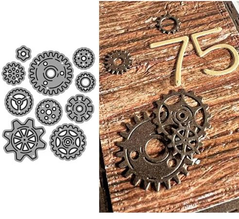 DzIxY Verschiedene Zahnräder Metall-Stanzformen für Kartenherstellung, Prägepapier, Stanzformen, Scrapbooking, Maschinen, Schablonen, Aufbewahrungstaschen, Zubehör