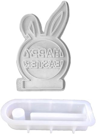 3D Hasenhalter Harzformen Kerzenständer Gussformen Osterhasen Silikonformen Tischdekoration Kaninchen Kerzenständer Harzformen Osterhasenhalter Silikonformen