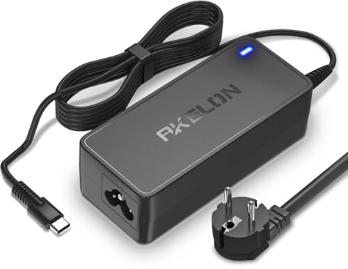 AKELON 65W 45W USB C Cargador Ordenador portátil para Lenovo Thinkpad Yoga DELL Chromebook 3100 Latitude 5420 HP Acer ASUS Samsung Google Series 20V 3,25A Tipo C Adaptador