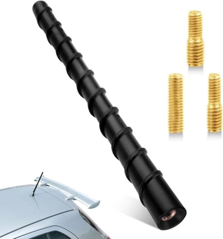 LDERFIV Autoantenne kurz, 18cm Autoantenne Dachantenne, Antenne Auto für Autoradio, Universal Kfz Antenne für alle Modelle, Optimalen AM/FM Empfang