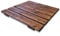 Pedana Doccia Antiscivolo 60x60 cm in Legno di Pino Impregnato, 4 cm di spessore, Marrone Teak