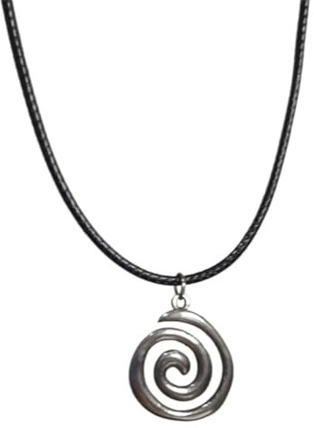 Sun Star Swirl Pendant Clavicle Chain Adjustable Black Rope Cold Wind Necklace