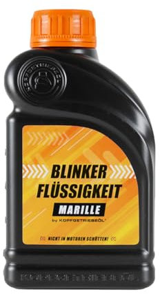 Kopfgetriebeöl Blinkerflüssigkeit 0,5L - Marillenlikör 25% vol - Fruchtiger Aprikosen Likör in der Öldose, die Geschenkidee für Auto-Fans