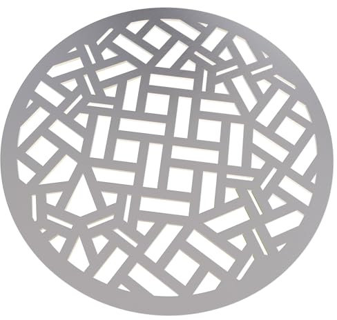 Geometric G0107 - Griglia di ricambio rotonda per griglie di Weber, Napoleone, Rösle Stainless Steel / Ø 45 cm per barbecue da 47 cm