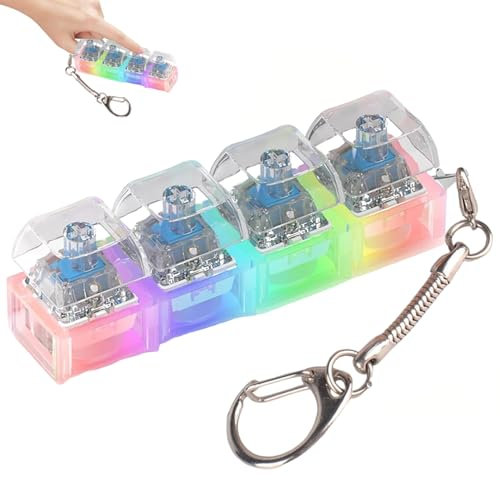 Keyboard Fidget Toy,Keyboard Fidget,Transparent Sensory Fidget Toys,Adult Fidget Toys Stress Toy,Fidget Keyring for to Relief Stress Pass the Time Decompression Gift for for 14+ Years Old