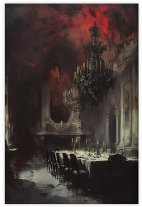 OQUAJK Leinwand-Poster, Motiv: Dark Souls, Horror, Wandkunst, Dekordruck, Bild Gemälde für Wohnzimmer, Schlafzimmer, Dekoration, 30 x 45 cm