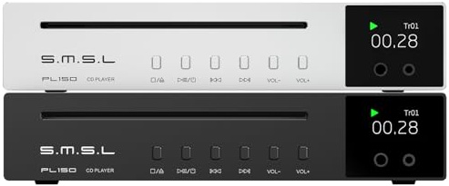 SMSL PL150 Högupplöst CD-spelare med DSD512-dekodning, USB DAC-funktion, idealisk för hemmabio och musikentusiaster（Svart）