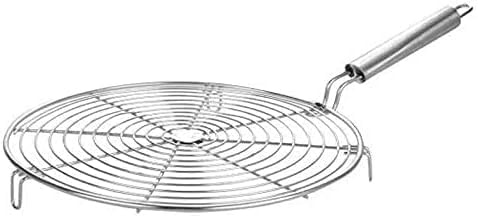 TreegoArt Stainless Steel Round Roasting Net Roaster Wire With Papad Jali, Roti Jali and Barbecue Grill For Kitchen - Pack Of 1