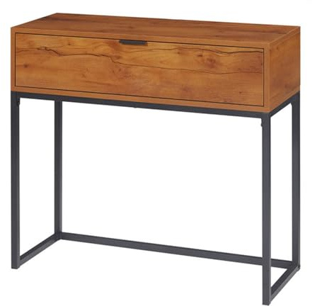 SXDQMX Petit Meuble Console, Console d Entree avec Tiroirs, Plateau Texturé Naturel, Idéale pour Le Hall D'entrée, Les Chambres et Les Couloirs, Facile à Monter(80cm/31in)