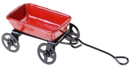 FUNNETOYU Mini Trolley Model for Doll House, Iron Material with Strong Durability and Lifelike Visual Effect, Mini Cart Toy for Photography Prop