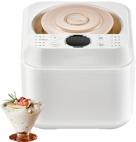 Yogurtera con Calefacción PTC De Bajo Consumo, Kit De Yogur Griego Casero, Incluye Frascos De Vidrio, Electrodoméstico De Cocina Saludable