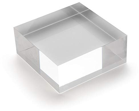 Acrylblock 100x100x40mm transparent, glänzende Seitenkanten/Acryl/Acrylglas | Zeigis, Massiver Klotz aus echtem Acrylglas, Schlicht, einfach, hochwertig, UV-Stabil, Glasklar, 100x100x40mm