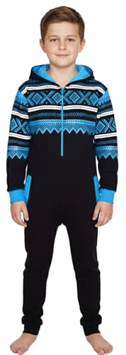 A2Z 4 Kids Girls And Boys Fleece Onesie Aztec Snowflake Print All In One Jumpsuit Playsuit Nightwear New Age 7-13 Years