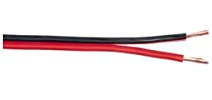 PIATTINA ROSSO NERA 2x0,75 0,75 CAVO FILO ELETTRICO ALTOPARLANTI STEREO CASSE (5 metri)