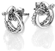 Hot Diamonds Damen-Ohrstecker Diamant Ohrringe Silber Unity Circle DE610