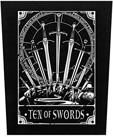 Deadly Tarot Patch Ten of Swords 29,5 x 36 cm