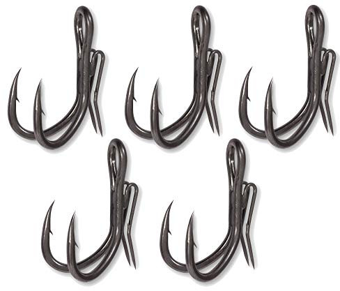 Black Cat Ghost Zwillingshaken DG - 5 Wallerhaken, Größe:4/0