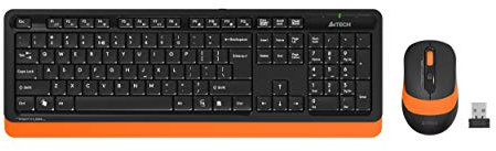 A4 TECH FG1010 2.4G Q Turkish FN Multimedia Keyboard + Optical 2000DPI Mouse Black/Orange Wireless Set