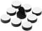 BRAVESHINE 24 Pack Hook and Loop Coin Dots, Super Sticky Back Coins, Self Adhesive Dots Tapes, Round Sticky Pads Super Holding Power for Carpets, Mats, Photo, Craft, DIY Projects (Round 50mm, Black)