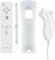 QUMOX Telecomando Wii, Remote di Gioco Controller con Custodia in Silicone e Cinturino da Polso per N. Wii e Wii U Bianco