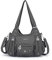 Angel Barcelo Damen börsen und Handtaschen PU Leder Schultertasche Mode Hobo Taschen für Mädchen, Grau (grau), EinheitsgröÃŸe