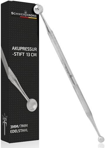 Schwerkrone Baguettes d'Acupuncture en Acier Inoxydable: Outil Idéal pour Shiatsu & Acupression, Confort Ergonomique