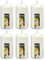 6er Set Müller Duftstumpenkerze 130 x 65 mm, Anti Tabacco, Weiss, Wachskerzen