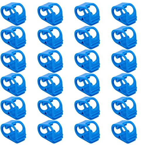 Waterproof Pipe Clamps - 24pcs Heavy Duty Aquarium White Clips - for Plastic Tubes & Hoses
