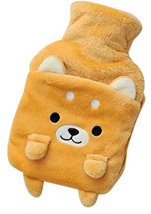 XXXXW Durable Hot Water Bottle Hand Warmer Hot Water Bottle With Cartoon Dog Plush Cover Portable Cute Warm Water Bag For Winter Decor Water Injection Warm Bottle (Color : C)