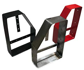 1 Paar Beleuchtungsträger Leuchtenträger Lampenträger für Anhänger Metall (RAL 9005 Tiefschwarz #90)