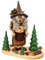 Drechselwerkstatt Uhlig DWU | Räuchermännchen Räuchermann aus dem Erzgebirge | Weihnachten Weihnachtsdeko Handwerkskunst | Erzwichtelfrau 26 cm | Holzkiepe