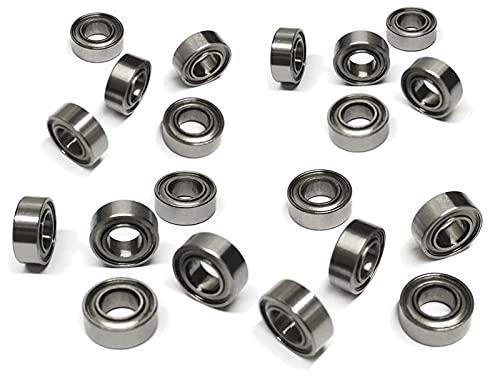 MR84ZZ Kugellager aus Stahl, 4 mm x 8 mm x 3 mm, 20 Stück