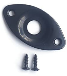 Guitar Anatomy Oval Jack Plate Universal - Black