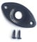 Guitar Anatomy Oval Jack Plate Universal - Black