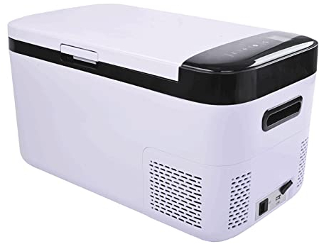 Nevera Eléctrica Portátil de Viaje,Refrigerador Portátil con 2 Zonas 12/24 V Nevera Portátil de 110V-230V para Vehículos Coches Camping,para Coche y Autocaravana,Refrigerador Pequeño Portátil,20L