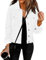 Vetinee White Denim Jacket Womens Spring Jacket White Size X-Large Fits UK Size 20 to UK Size 22