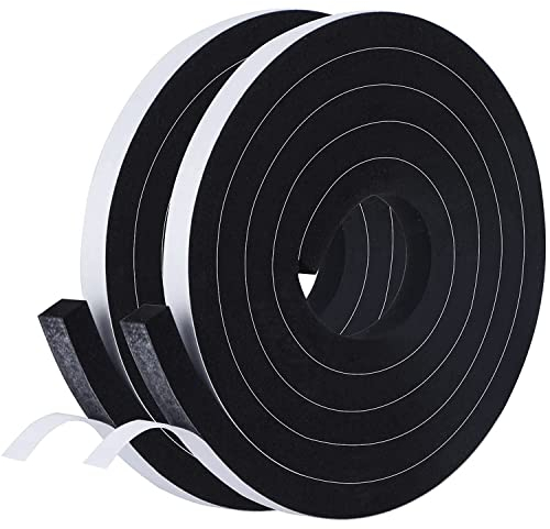 Dichtungsband Selbstklebend für Türen Fenster, 12mm(B) x 10mm(D)/4m Schaumstoff klebeband Gummidichtung Gegen Kalte Zugluft/Anti-Kollision/Schalldichter/Wasserdichter/Staubdicht