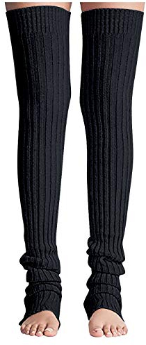 Warme Stulpen Damen mit Wolle - Weich,Beinwärmer Frauen Oberschenkel Hohe Krawatte Kabel Stricken Lange Boot Socken Yoga Bein Stulpen Damen Lange Winter Beinwärmer