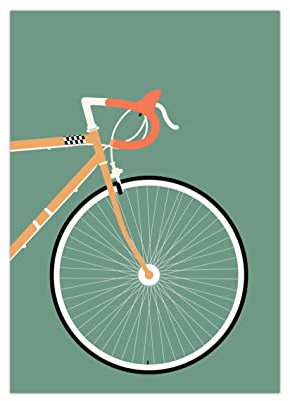 Generisch Fahrrad Poster | Bild Rennrad minimalistisch A2 (59,4x42 cm)
