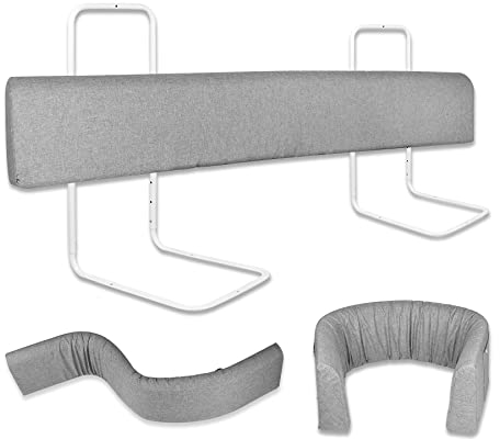 Froadp 100 cm Kinder Bettkantenschutz Set Höhenverstellbar Kinderbettgitter rutschfeste Rausfallschutz für Bett mit Reißverschluss Verformbar Softpack Sicherheitsgeländer für Kleinkinder & Baby