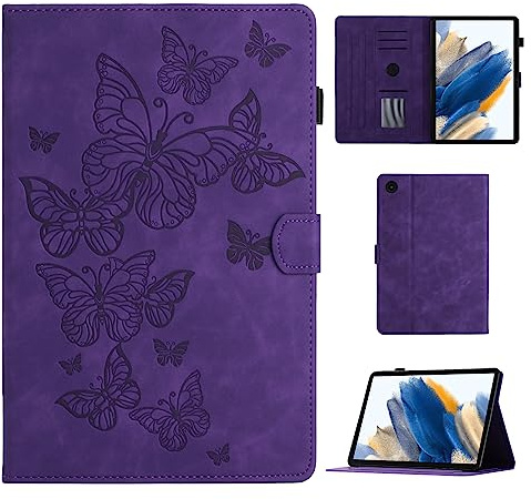 CASAFUNY Funda para Samsung Galaxy Tab A8 10.5 Pulgadas 2022/2021 Tableta SM-X207/SM-X200/SM-X205, Case Carcasa con Auto-Sueño/Estela para Samsung Galaxy Tab A8 2022/2021, Purple