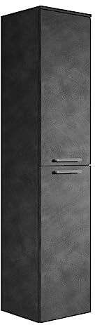 Badezimmer Badschrank Saturnus 160cm Dunkle grau - Regal Schrank Hochschrank Schrank Möbel