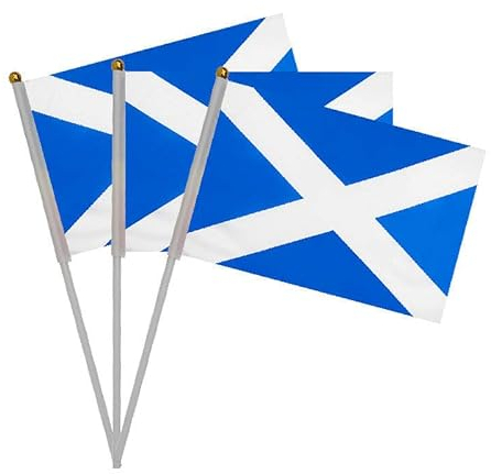 20 pezzi di bandiere a manovella scozzesi, Mini Bandiera portatile, Bandiera Scozia, Piccola Bandiera Scozia, Mini Bandiera Scozia, Bandiera della Scozia tenuta a mano