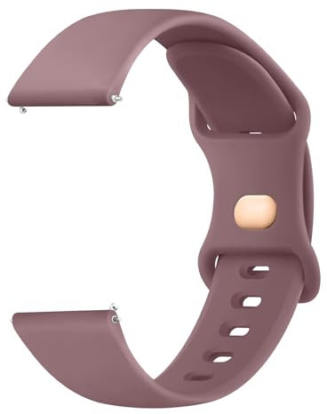 Mugust Correa para 20mm Reloj Inteligente Smartwatch,Liberación Rápida de Silicona Sport Suave Pulseras de Repuesto para 20mm Reloj para Hombre y Mujer(Púrpura)