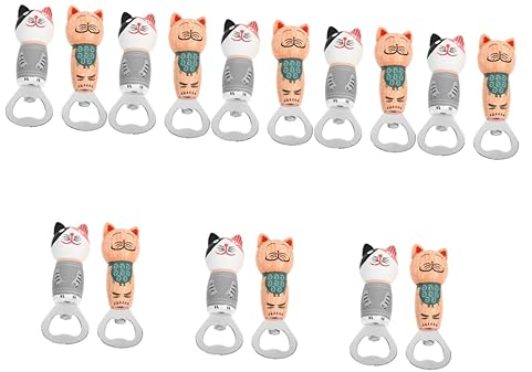 PRETYZOOM 16 Pz apribottiglie gatto in legno anello apri birra apribottiglie con calamita magneti apribottiglie elettrico adesivo per apribottiglie bar il gatto apri bottiglia