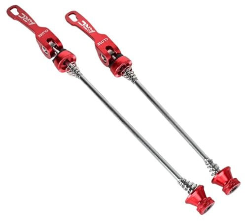 Gerrit Schnellspanner QR Quick Release Lock Fahrrad Nabe Spieße Hebel Aluminium Legierung Mountainbike Teile for Vorne 100mm Hinten 135mm Schnellspanner Fahrrad (Color : 009 red)