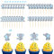 Silars Baby Elefant Cupcake Topper, 36 Stücke Tortendeko Blau Elefanten Deko Geburtstag, Baby Shower Tortenaufleger für Elefanten-Thema Geschlecht offenbart Babyparty Kinder Geburtstag Party Supplies