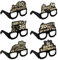 6 Stück Brille Zum 30. Geburtstag,Partybrillen Happy Birthday 30th Partybrille 3d Happy Birthday Party Paper Eyeglasses,Glitter Papier 3D Party Brille für Frau Mann 30. Geburtstag Party Deko
