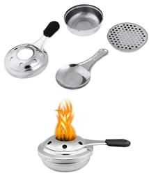 MoniDecor Brûleur à alcool à Fondue Brûleur à Fondue Brûleur à alcool en Pierre de Camping Idéal pour activités en plein air (oval)